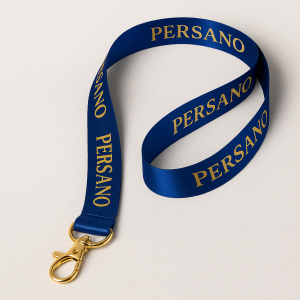 PERSANO Schlüsselband – Royalblau/Gold